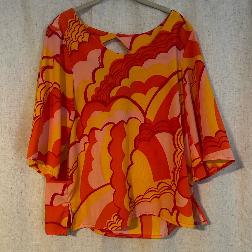 Manuhealii Red and Orange Blouse